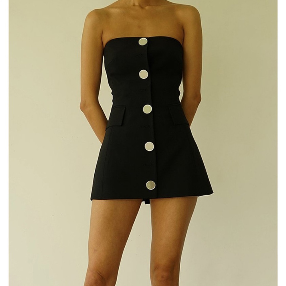 Kimhekim SS21 Emma mini dress with reflective buttons